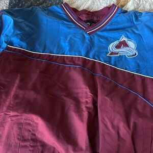 Men's Colorado Avalanche Hockey Blue and Maroon Lightweight Jacket